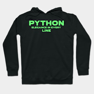 Python Elegance In Every Line Programming Hoodie